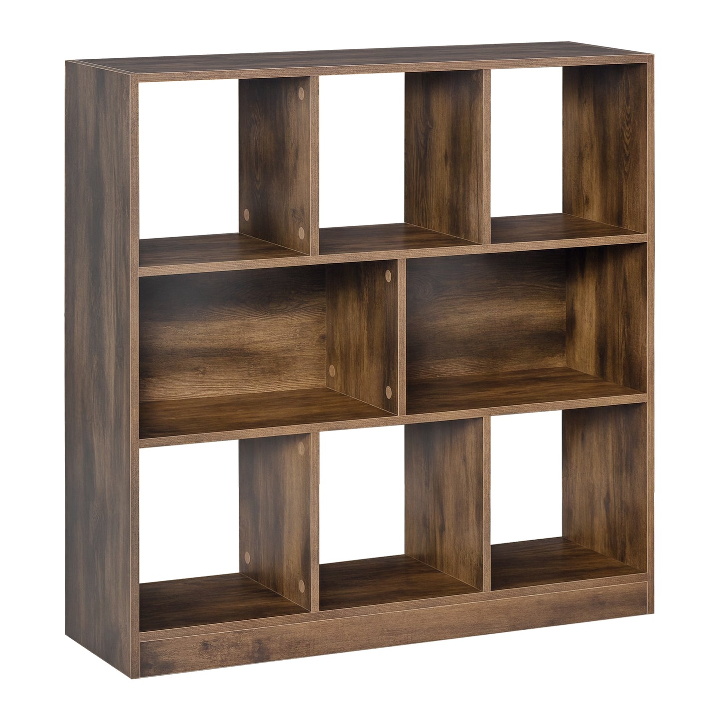 HOMCOM 5-Tier Bookcase, Storage Bookshelf, Display Shelves with Adjustable Shelves for Living Room, Home Office, Nature Wood