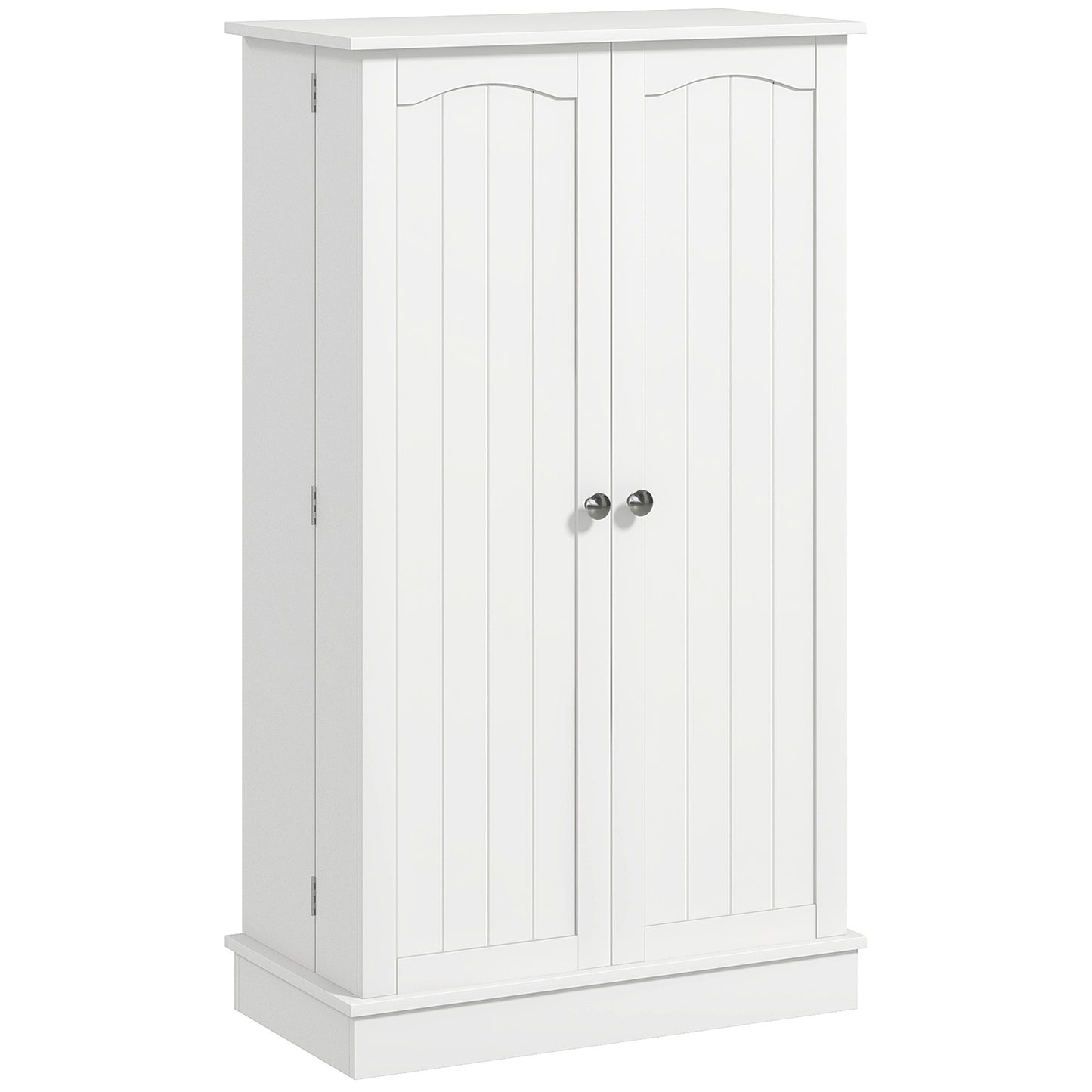HOMCOM 41" Storage Cabinet, 2-Door Kitchen Pantry Cabinet with 5-tier Shelving, 12 Spice Racks and Adjustable Shelves, Grey