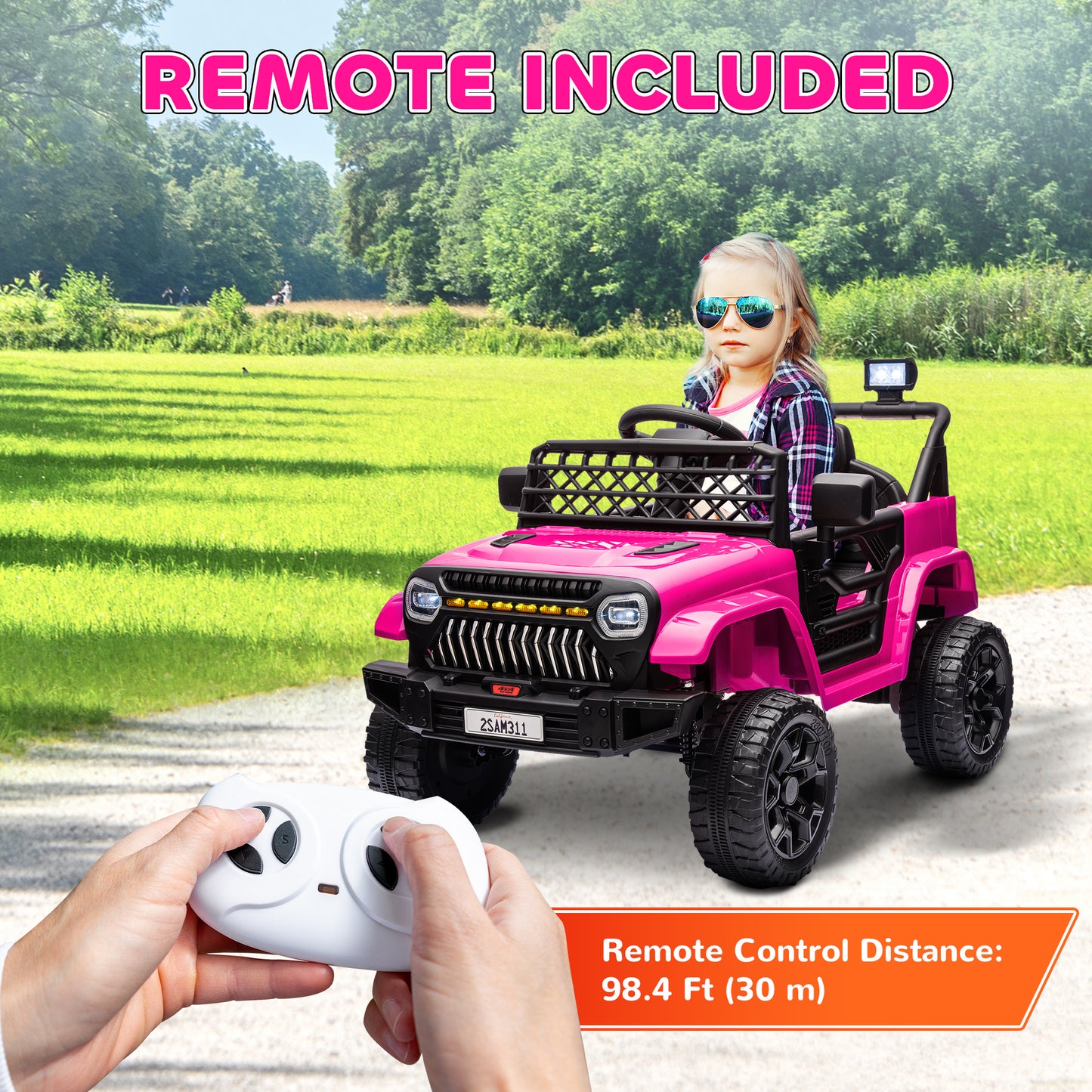 Qaba 12V Ride on Truck, Electric Car for Kids with Remote Control, Suspension, 3 Speeds, USB Music Headlights, Dark Blue