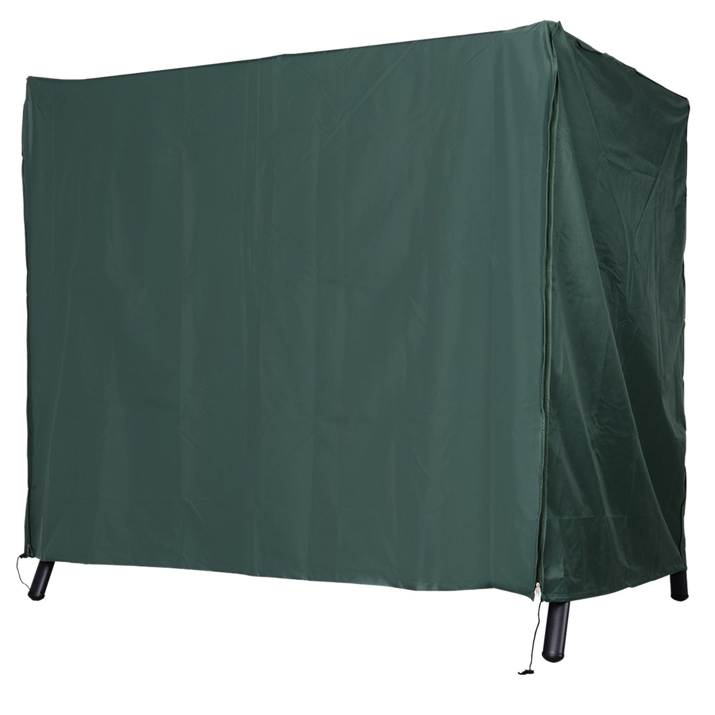Outsunny Outdoor Swing Cover, Large 3-Seat Patio Swing Chair Hammock Cover UV Resistant Windproof All Weather Protection, Green