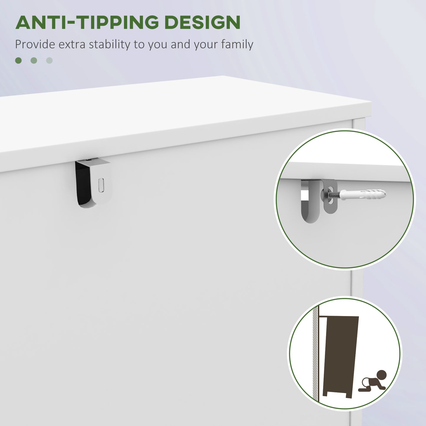 HOMCOM Narrow Shoe Storage with 3 Flip Drawers and Adjustable Shelves, Shoe Cabinet Organizer for 12 Pairs of Shoes, White