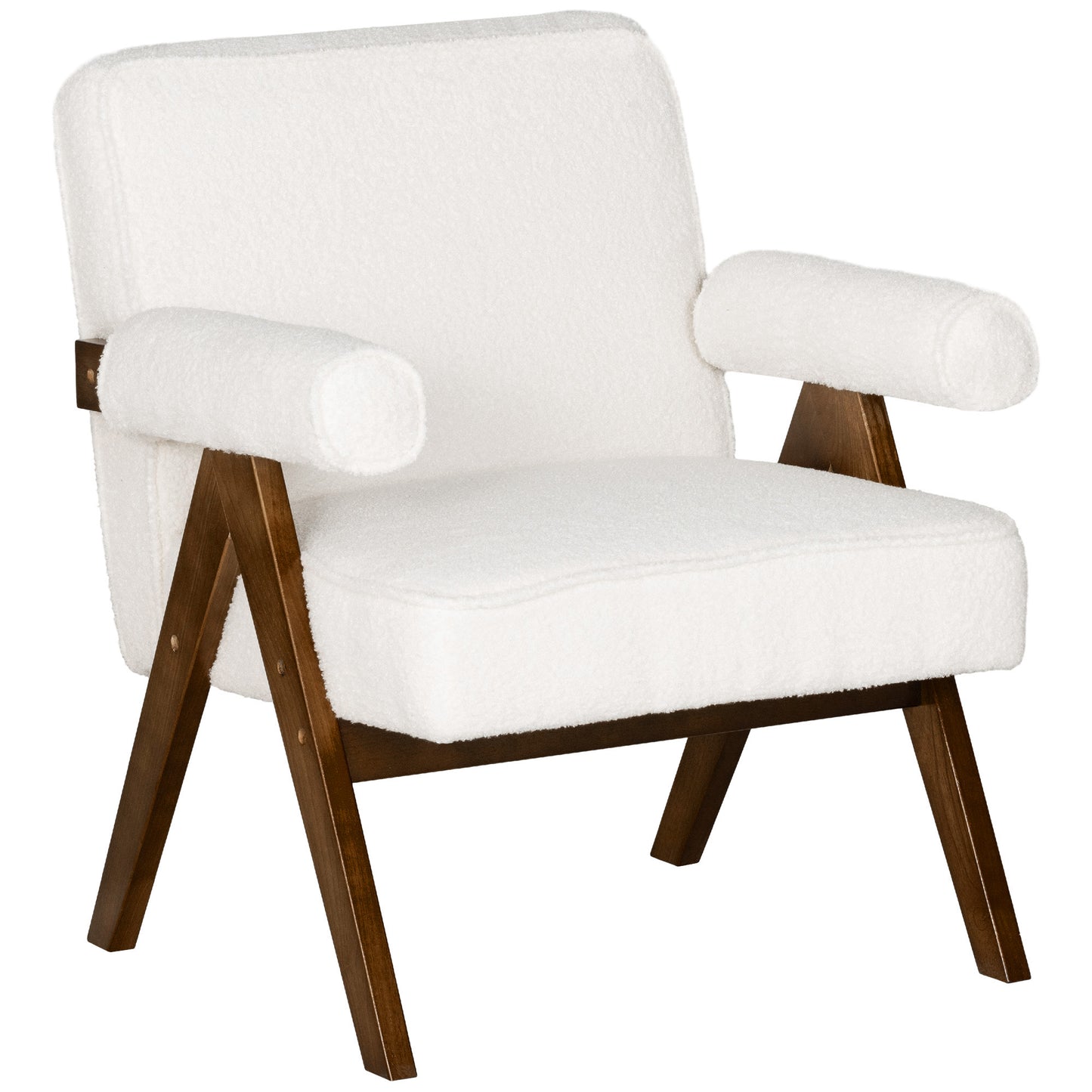 HOMCOM Corduroy Accent Chair Armchair with Wide Seat and Soft Padded Armrests for Reading, Bedroom, Dark Grey