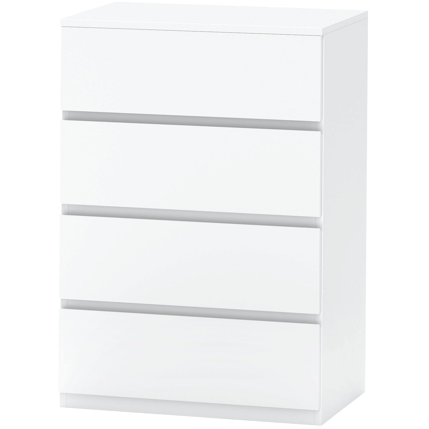 HOMCOM 4 Drawer Chest Storage Cupboard Freestanding Drawer Unit, Black