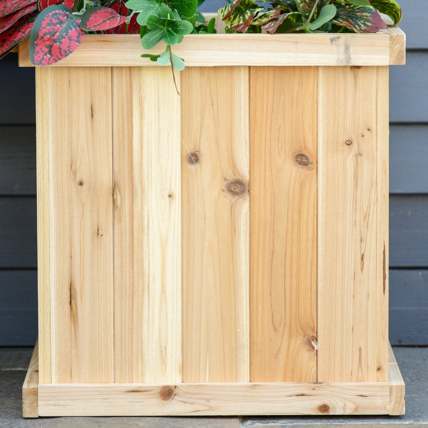 Outsunny Garden Planter with Raised Garden Bed Bench for Patio Park, 69.25" x 15" x 15.75", Natural