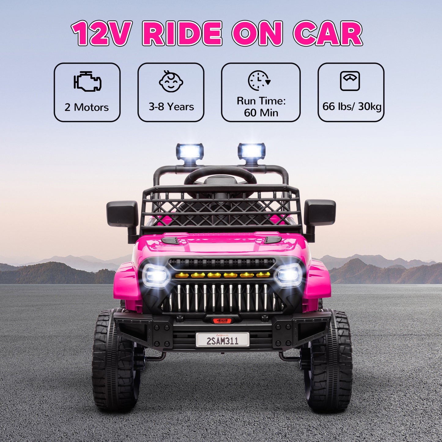 Qaba 12V Ride on Truck, Electric Car for Kids with Remote Control, Suspension, 3 Speeds, USB Music Headlights, Dark Blue