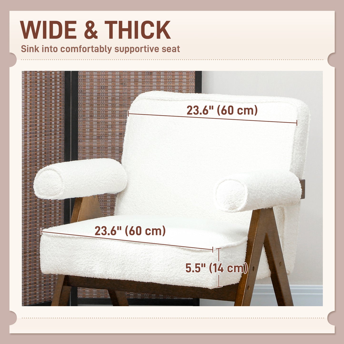 HOMCOM Corduroy Accent Chair Armchair with Wide Seat and Soft Padded Armrests for Reading, Bedroom, Dark Grey