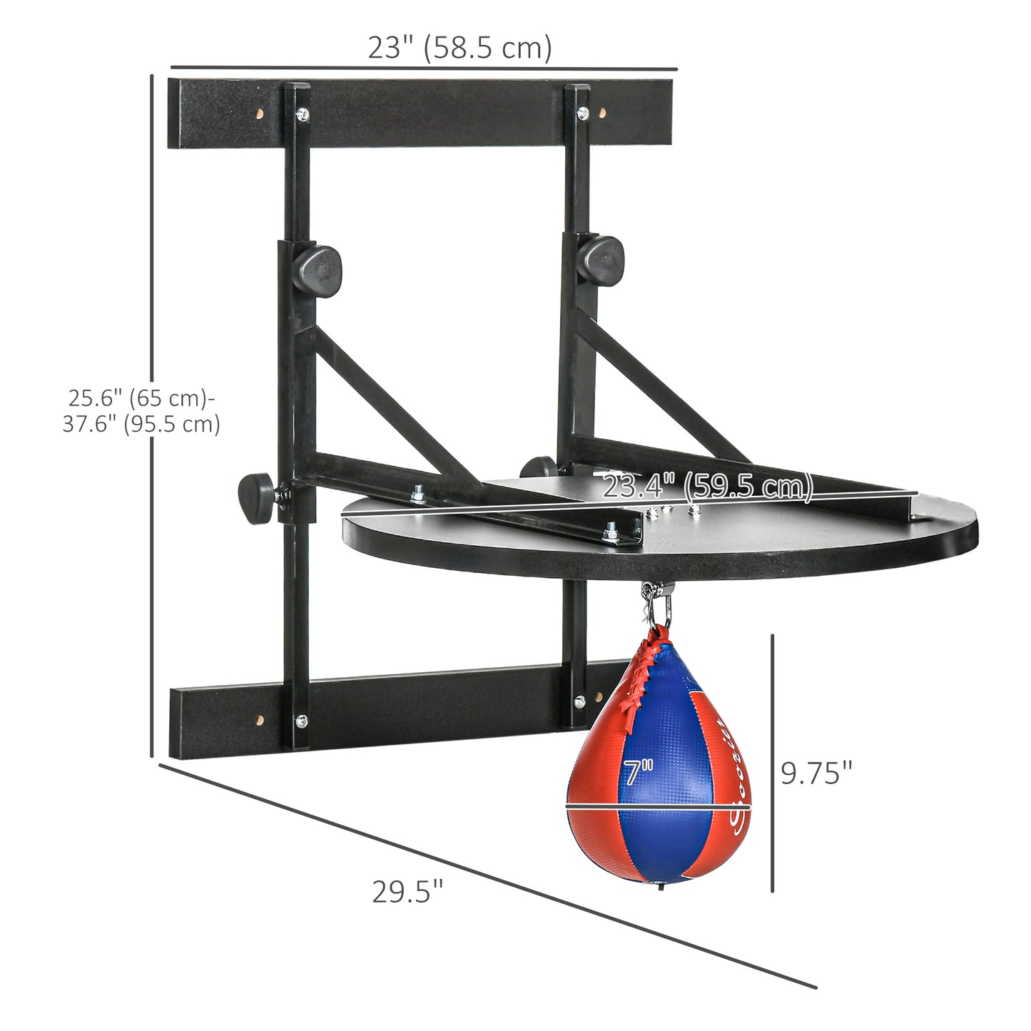 Soozier Adjustable Height Free Standing Boxing Bag Set with 6 Suction Cups and Boxing Gloves, for Exercise Training