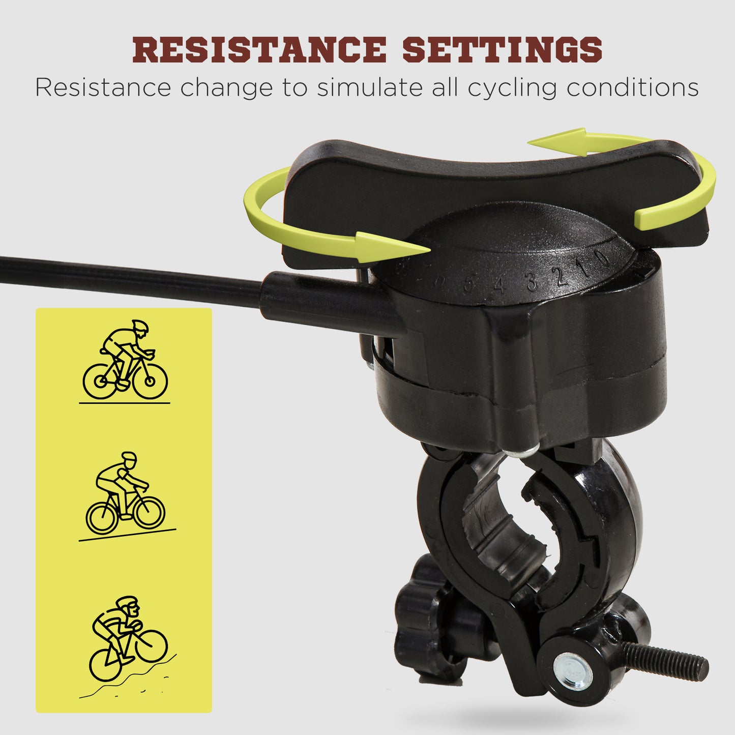 Soozier Bike Trainer Magnetic Bicycle Stand Indoor Exerciser w/ Quick Release Skewer, 5 Levels Resistance, Red