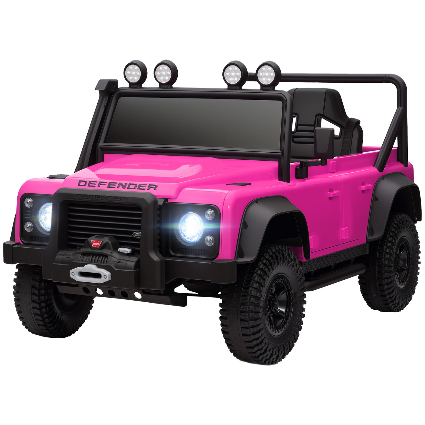 Qaba Land Rover Licensed Kids Ride on Truck with Remote Control, Spring Suspension, LED Lights, 3 Speed, Dark Green