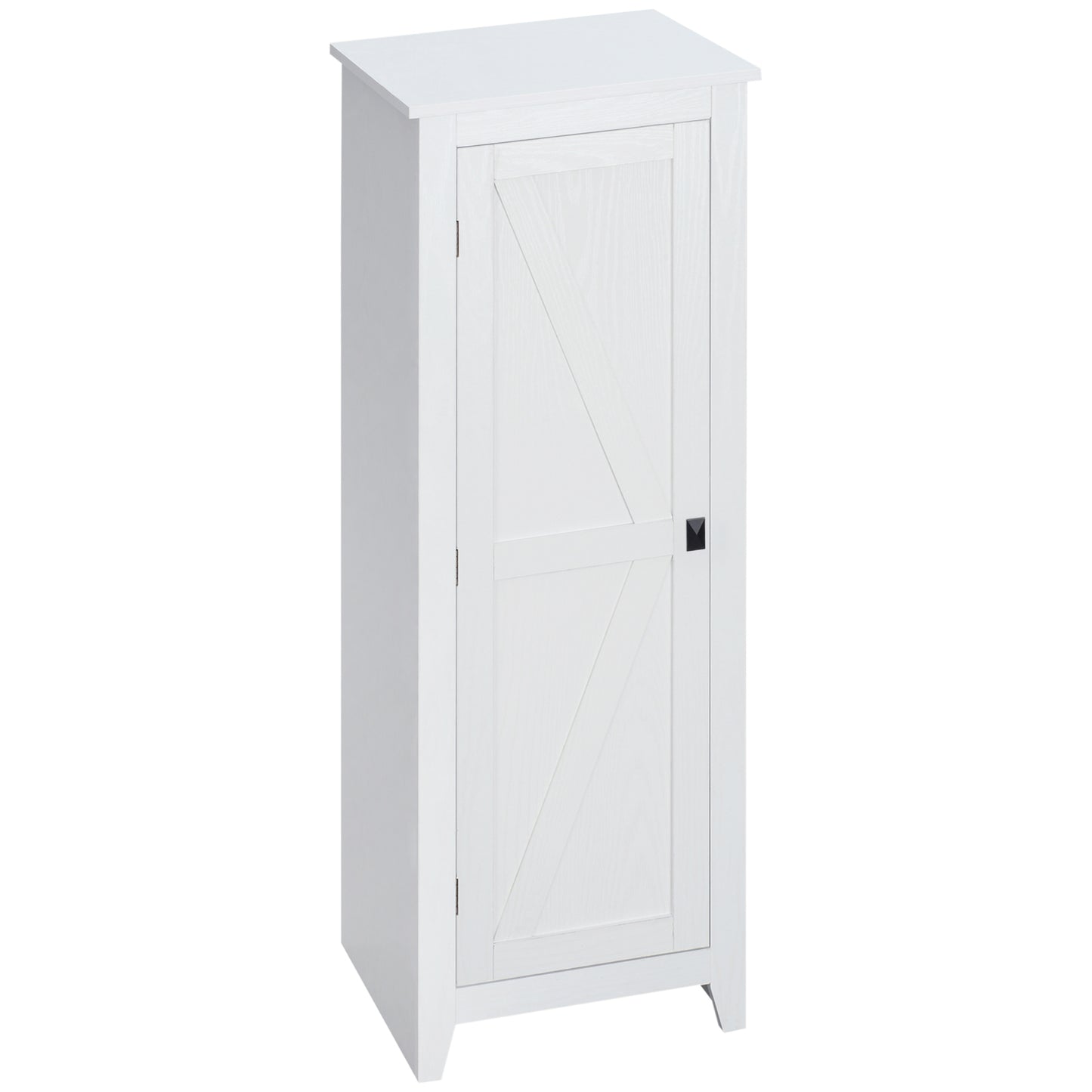HOMCOM 48" Farmhouse Kitchen Pantry Storage Cabinet with Barn Door, Kitchen Pantry Cabinet with Adjustable Shelves, Natural