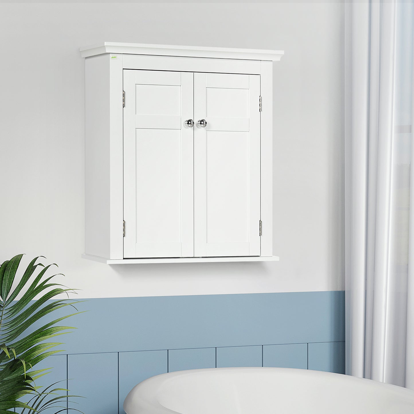 kleankin Bathroom Cabinet, Medicine Cabinet, Over Toilet Storage Cabinet with Adjustable Shelves for Entryway, Grey
