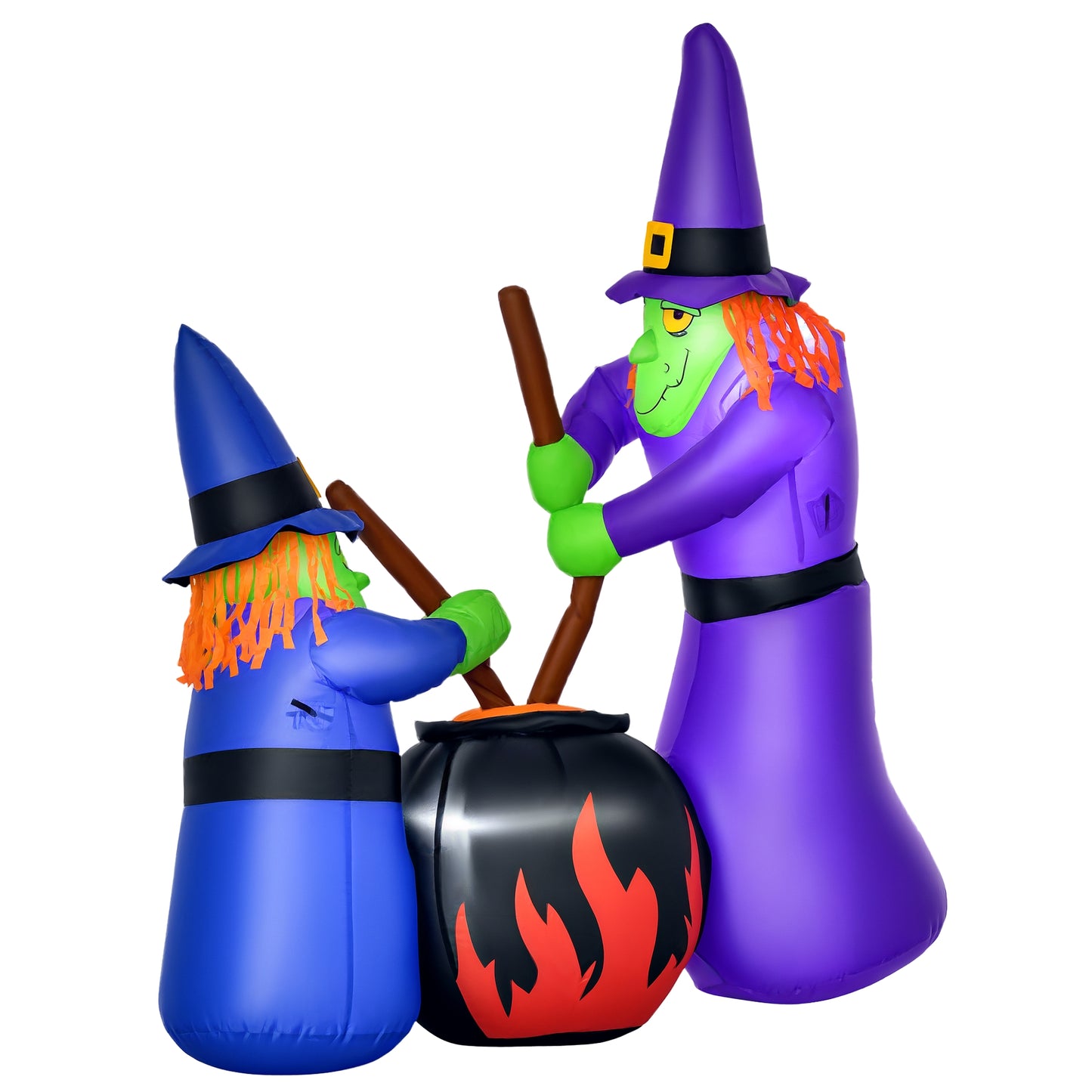 HOMCOM Inflatable Halloween Decoration Haunted Tree with Owl/Ghost/Pumpkins, Blow-Up Outdoor LED Display for Lawn, Garden, Party