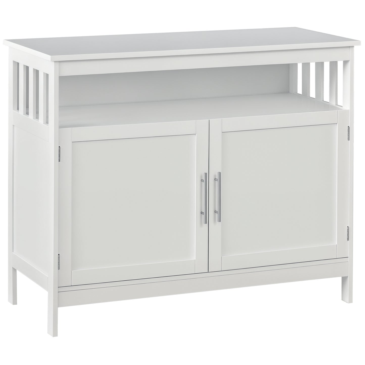 HOMCOM Wooden Console Table with Open Shelf and 2 layers Cabinet Kitchen Furniture