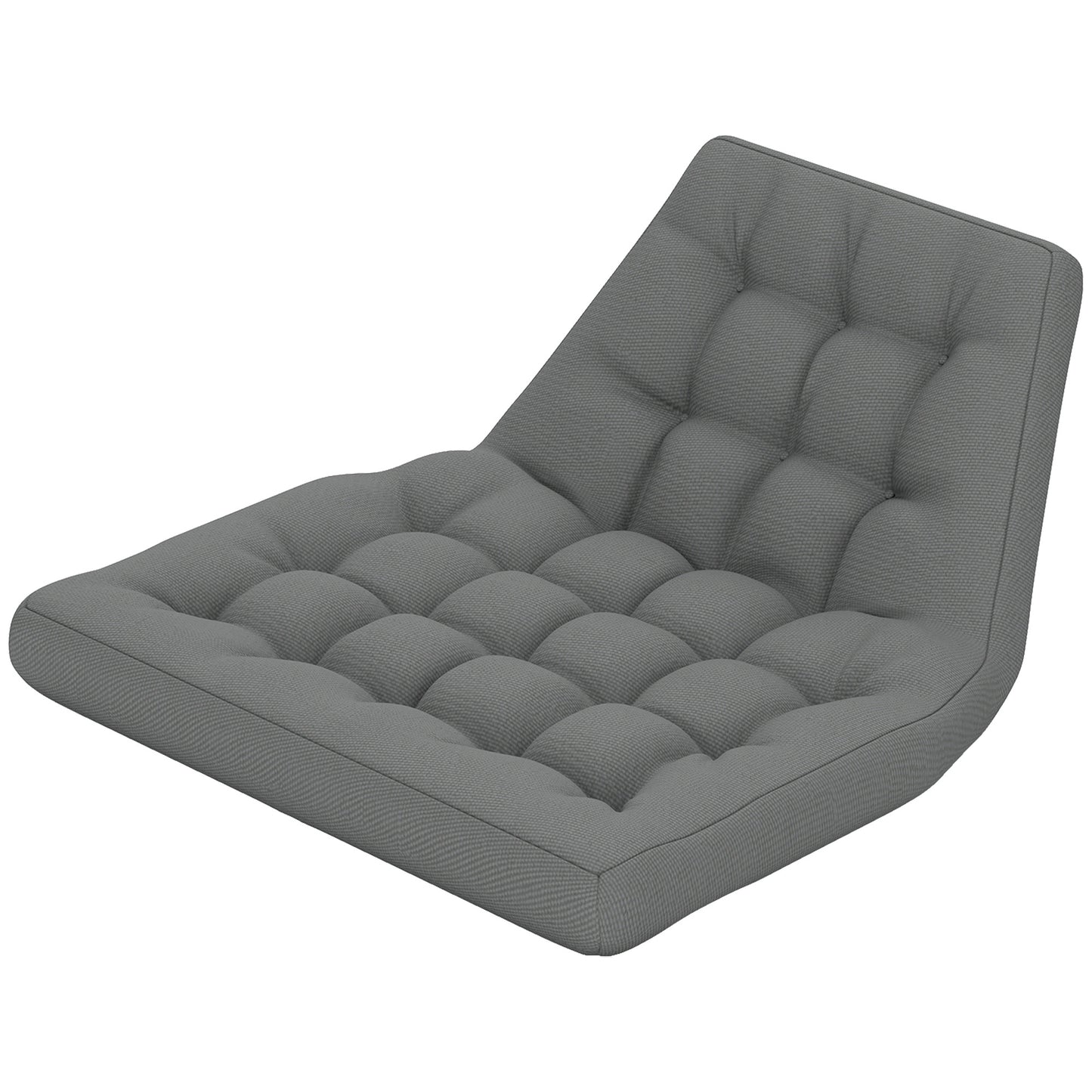 Outsunny Outdoor Swing Cushion, Tufted Patio Cushion Replacement for Garden Chair Egg Chair, Indoor Outdoor Seat Cushion, Grey