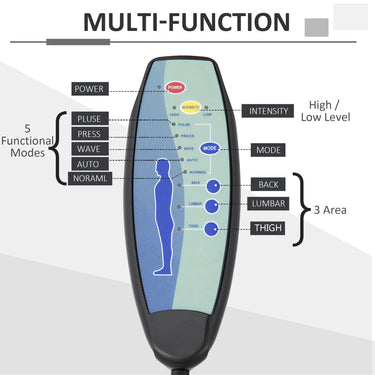 Vinsetto Office Chair High Back 6-Point Vibration Massage Reclining 360° Swivel Height Adjustable with Retractable Footrest