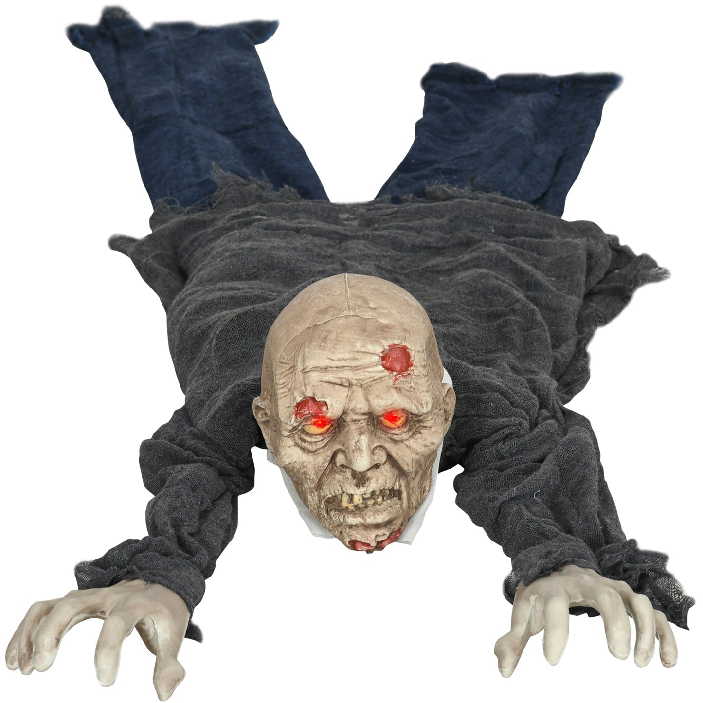 HOMCOM 72 Inch/6ft Life Size Outdoor Halloween Decoration Witch, Animated Prop Decor with Sound and Motion Activated, Light Up Eyes, Creepy Sound