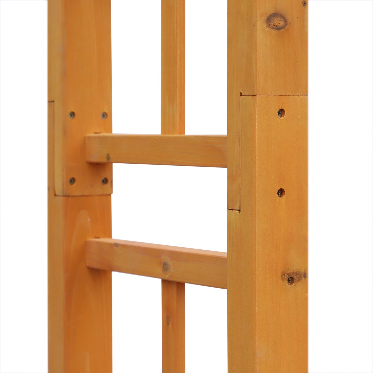 Outsunny 85" Wooden Outdoor Garden Arbour, Garden Arch Trellis for Climbing Vines for Wedding and Ceremony - Orange