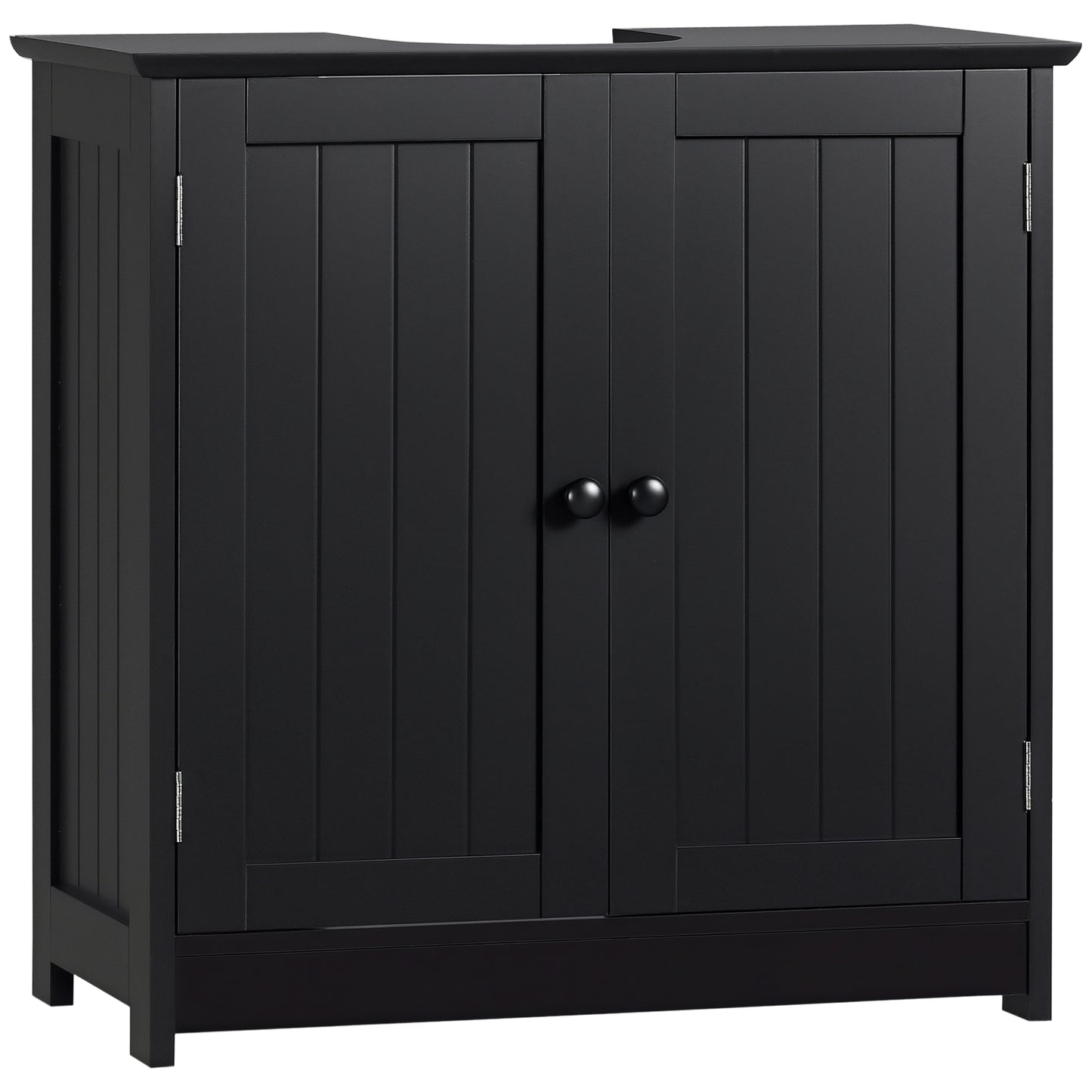 HOMCOM Under Sink Bathroom Cabinet with 2 Doors and Shelf, Pedestal Sink Bathroom Vanity Furniture, White