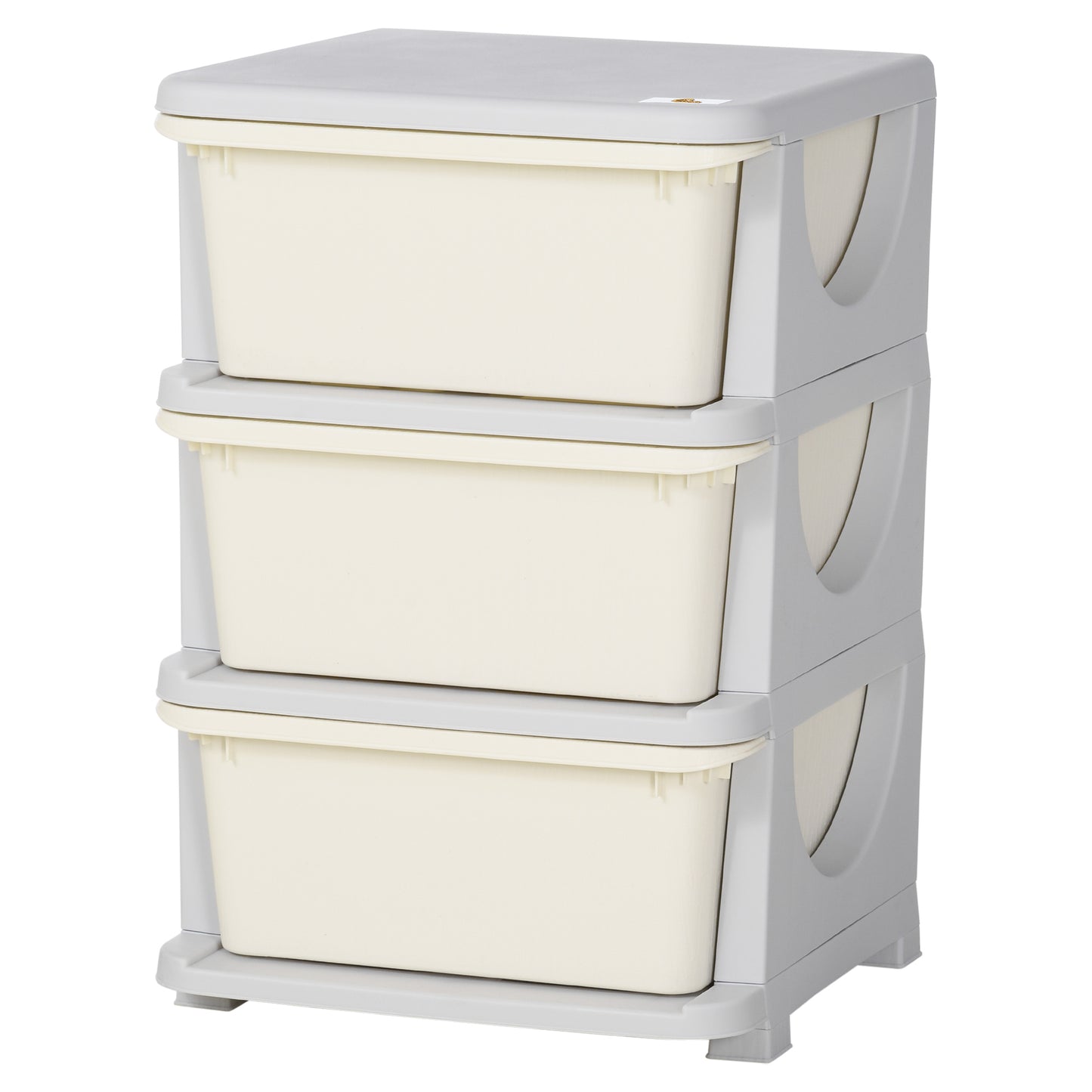 Qaba 3 Tier Kids Toy Organizer and Storage Bins with 3 Plastic Drawers, Blue