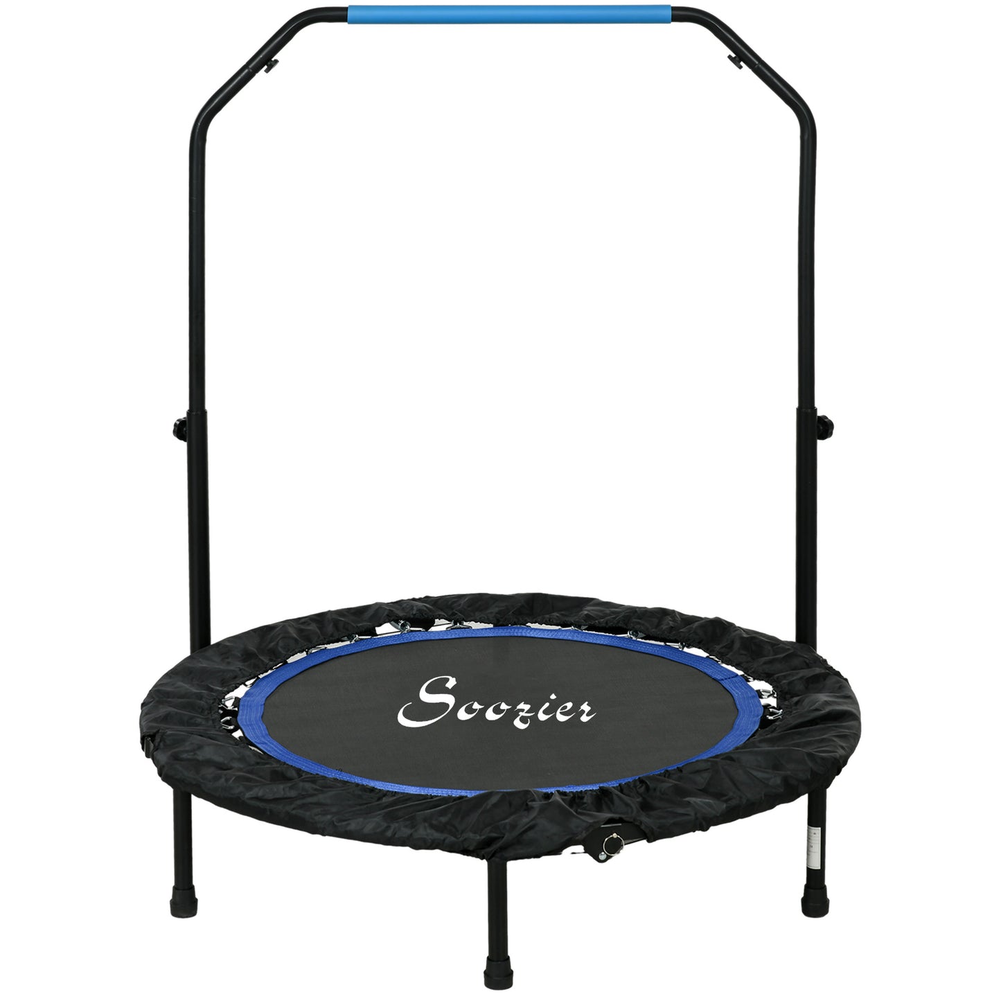 Soozier 40" Foldable Mini Fitness Trampoline, with Adjustable Foam Handle, Orange