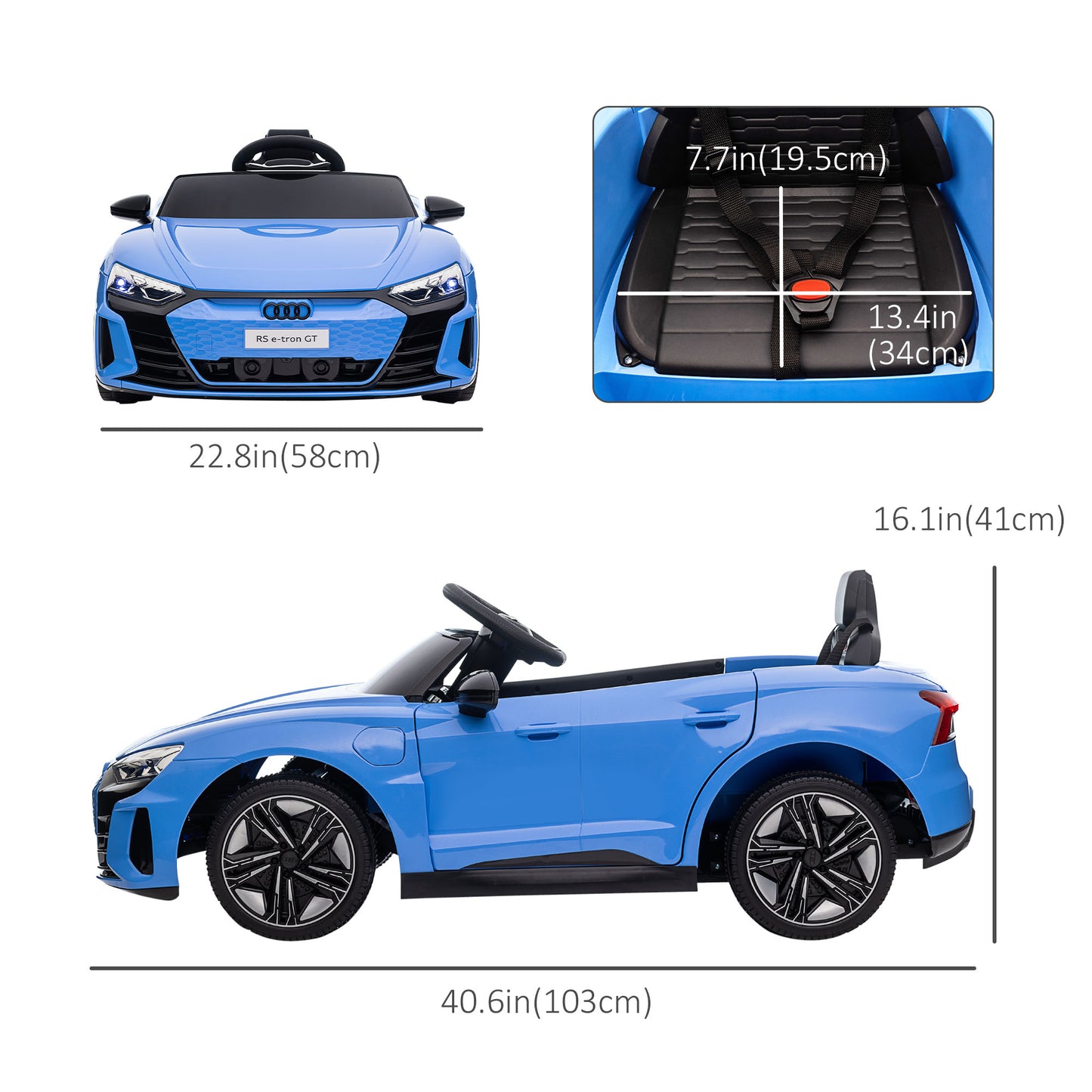 Aosom Ride-On Toy On Car with Remote Control, 12V 3.1 MPH Electric Ride for Kids w/ Suspension System, Horn Honking, White