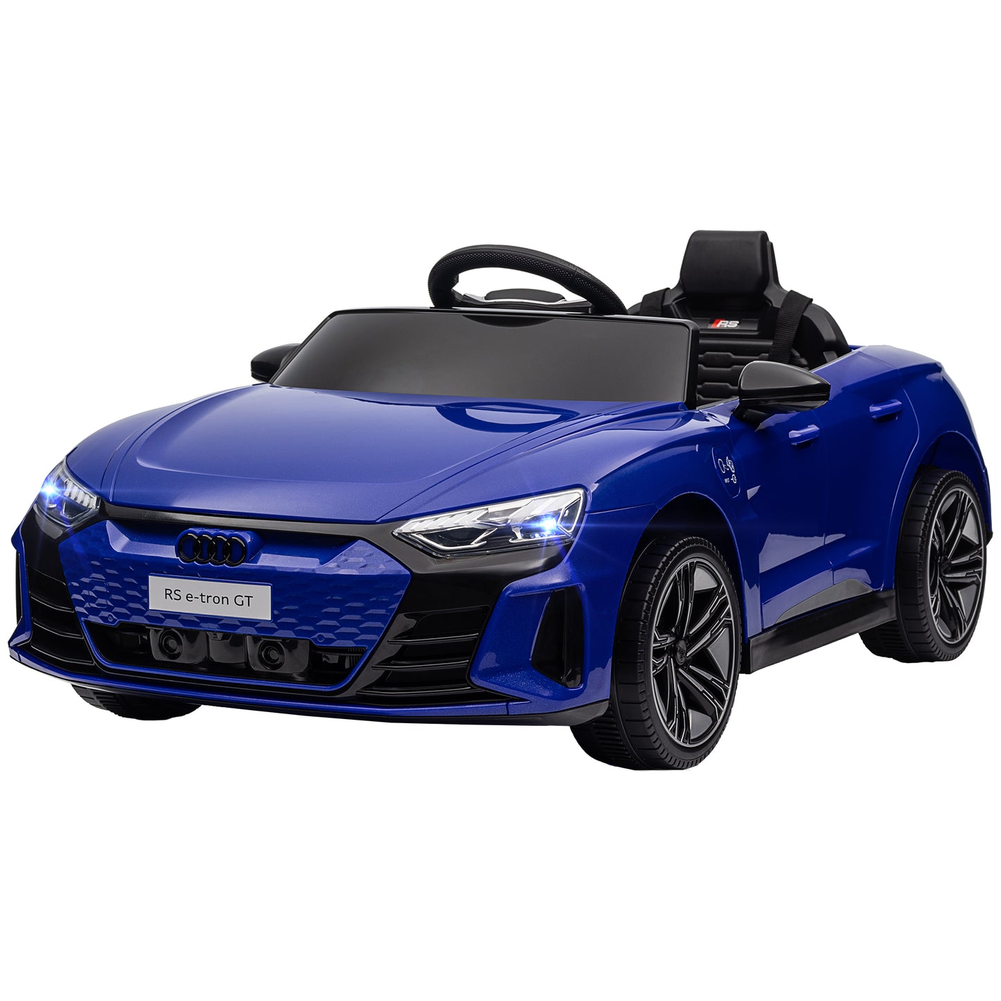 Aosom Ride-On Toy On Car with Remote Control, 12V 3.1 MPH Electric Ride for Kids w/ Suspension System, Horn Honking, White