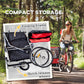 Aosom 2-in-1 Bike Trailer for Kids, Foldable 2-Seat Baby Stroller with 5-Point Harness, Rubber Wheels, Storage Bag, Black