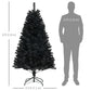 HOMCOM 7.5ft Artificial Christmas Trees with Auto Open and Steel Base, Black