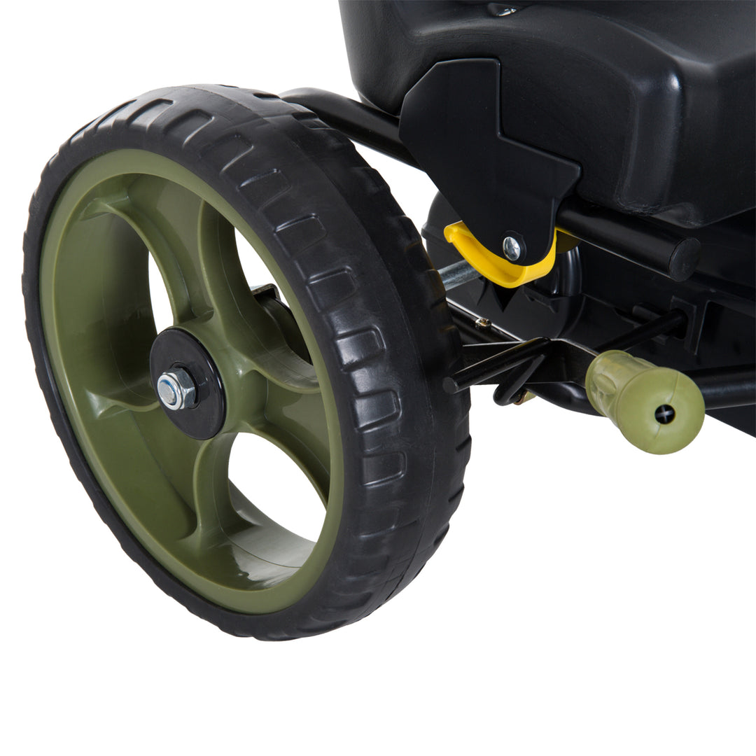 Aosom Pedal Go Kart with Adjustable Seat, EVA Tyres, Safety Handbrake, for Ages 3-6 Years Old, Green