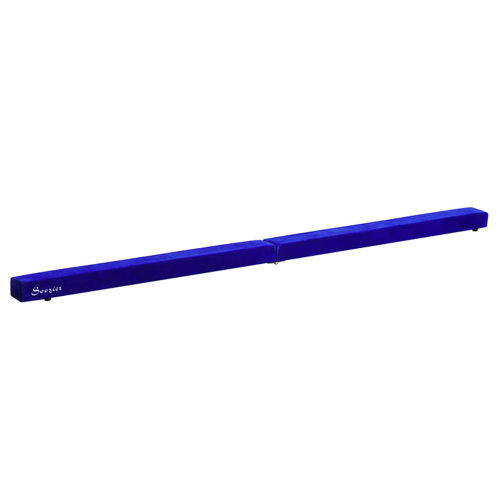 Soozier 7ft Folding Balance Beam, Gymnastics Beam with Wood Core, Blue
