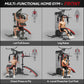 Soozier Multi Home Gym Equipment, Workout Station with Sit up Bench, Push up Stand, Dip Station, 99lbs Weights