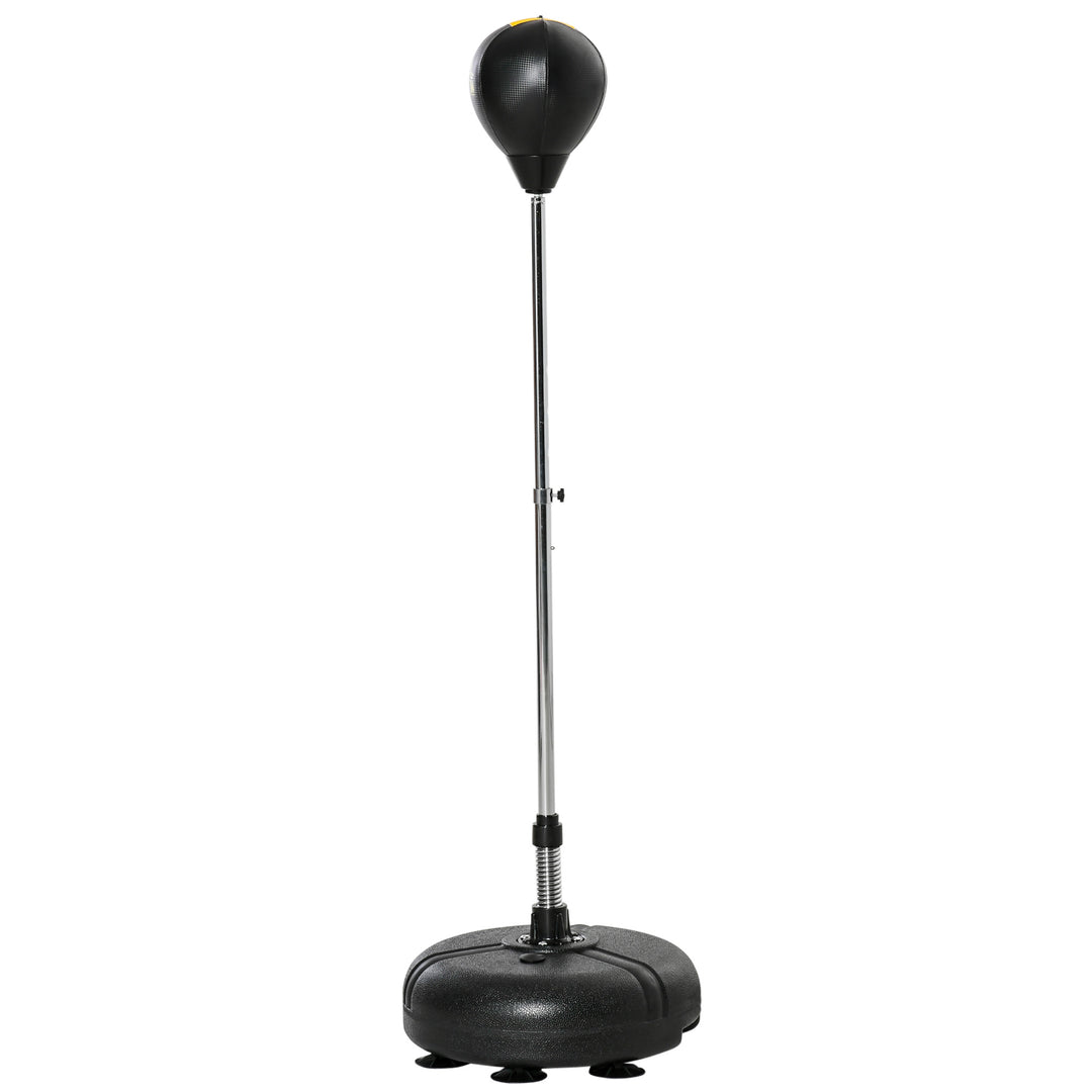 Soozier Reflex Bag with Stand, Freestanding Punching Bag Set with Speedball and Gloves, 52.4" -59.4" Adjustable Height for Home Gym Training