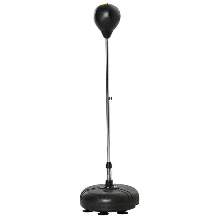 Soozier Reflex Bag with Stand, Freestanding Punching Bag Set with Speedball and Gloves, 52.4" -59.4" Adjustable Height for Home Gym Training