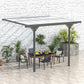 Outsunny 10' x 10' Outdoor Hardtop Pergola Gazebo with Adjustable Height, Aluminum Pergola with Polycarbonate Roof, UV Protection, Grey