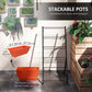 Outsunny 5-Tier Raised Garden Bed with 5 Planter Box, Outdoor Plant Stand Grow Containers with Leaking Holes, Brown