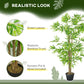 Outsunny Artificial Bamboo Tree, 4ft Fake Tree with Realistic Leaf and Natural Trunk, Decorative Plant in Nursery