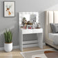 HOMCOM Vanity Table, Makeup Dressing Table with LED Lighting Mirror, Drawers, for Bedroom, Black