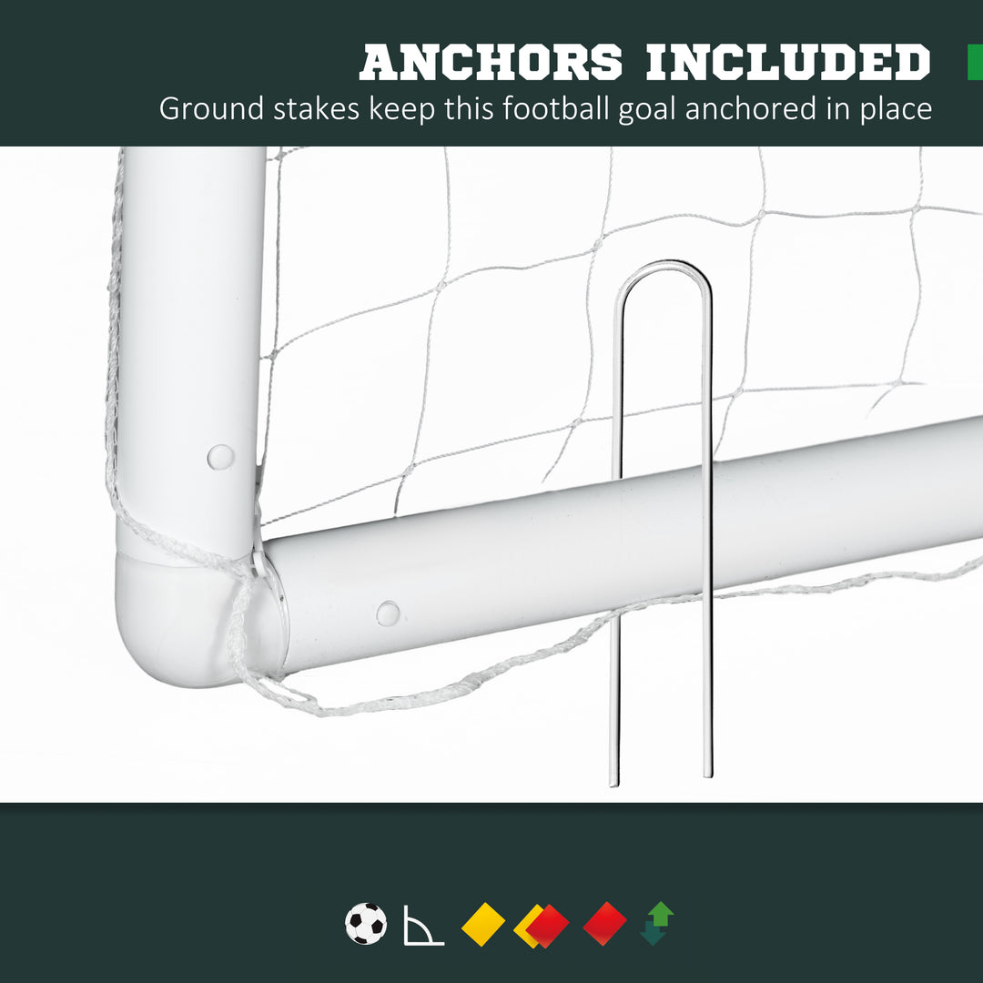 Soozier 9.8 x 6.6ft Soccer Goal, Portable Soccer Practice Net with PE Net for Backyard, Garden, Park, Beach