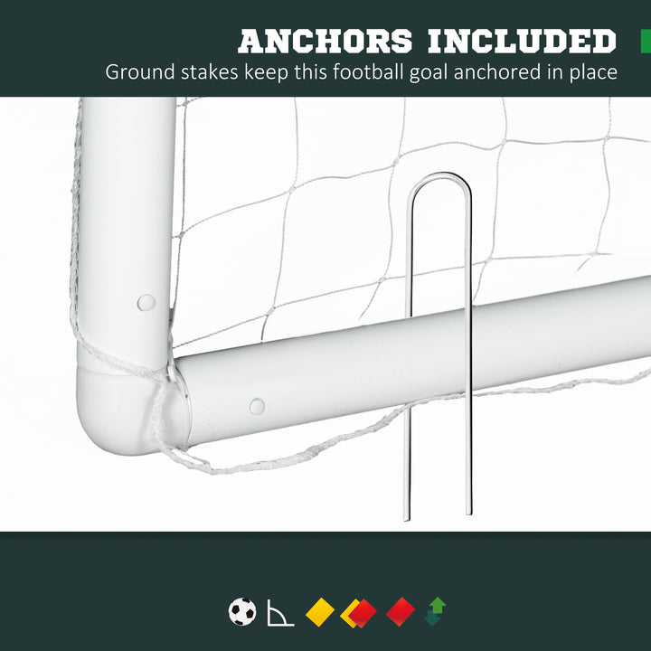 Soozier 9.8 x 6.6ft Soccer Goal, Portable Soccer Practice Net with PE Net for Backyard, Garden, Park, Beach