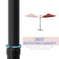 Outsunny 8.5FT Outdoor Cantilever Roma Parasol with 360Â° Rotation and Cross Base, Offset Patio Umbrella for Garden, Dark Grey