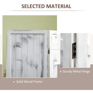 HOMCOM Screen Divider Room Divider Screen with Foldable Design for Indoor Bedroom Office 5.5' Rustic White