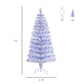 HOMCOM 5ft Xmas Tree Pre-Lit LED Optical Fiber Christmas Tree Artificial Seasonal Decoration w/ Stand Winter Holiday Decor