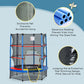 Outsunny 55" Kids Trampoline with Enclosure Net for Indoor/Outdoor, Trampoline for Boys and Girls Age 3-6 Years, Blue
