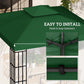 Outsunny 10' x 10' Square 2-Tier Gazebo Canopy Replacement Top Cover Outdoor Garden Sun Shade, Charcoal Grey