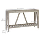 HOMCOM 52" Console Table, Farmhouse Narrow Entryway Table with Storage Shelf, Rustic Sofa Table with Anti-tipper for Living Room and Hallway, Brown