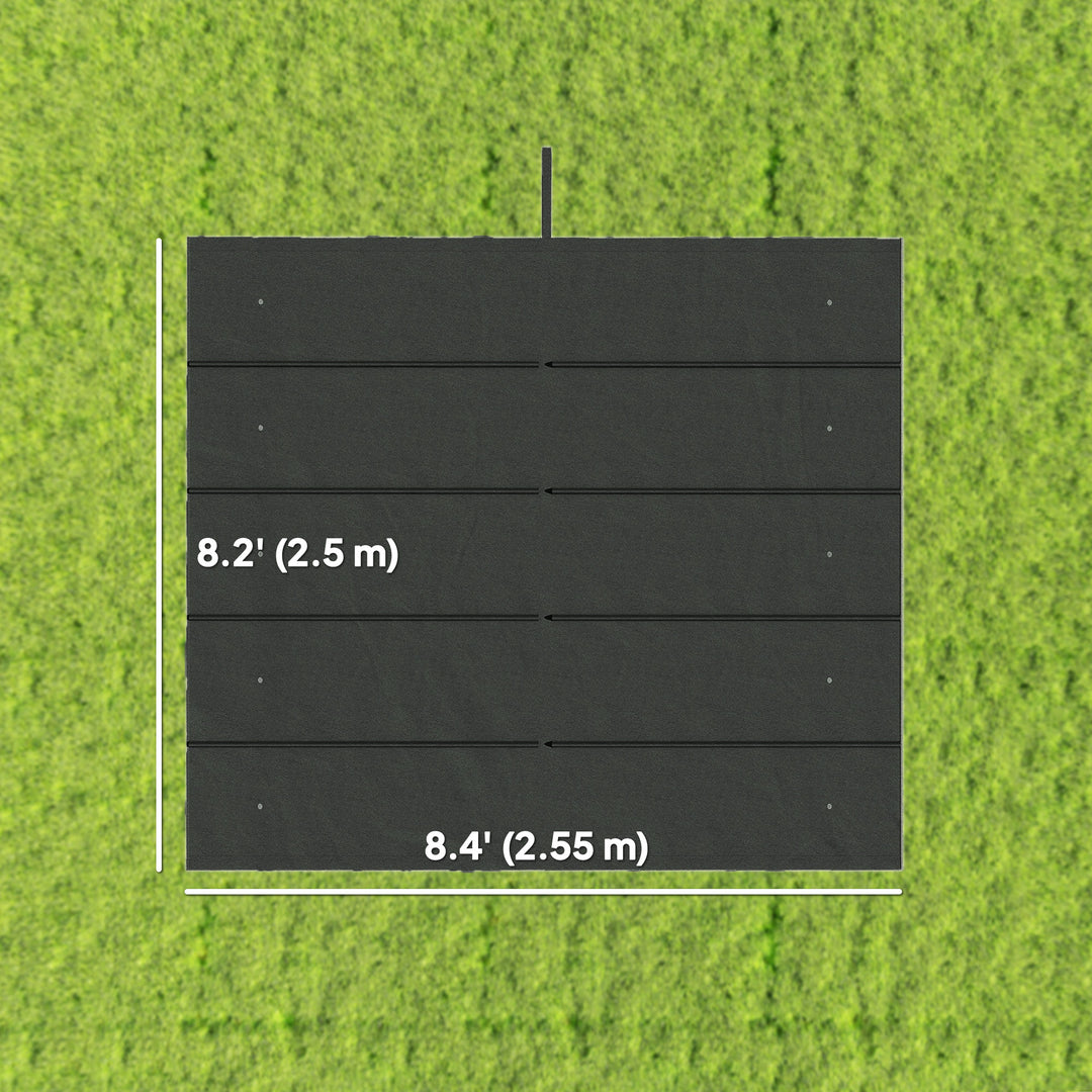 Outsunny 8.2' x 8.4' Retractable Pergola Canopy Replacement, Fit 10' x 10' Frame, Pergola Cover Replacement Top Only, Cream White