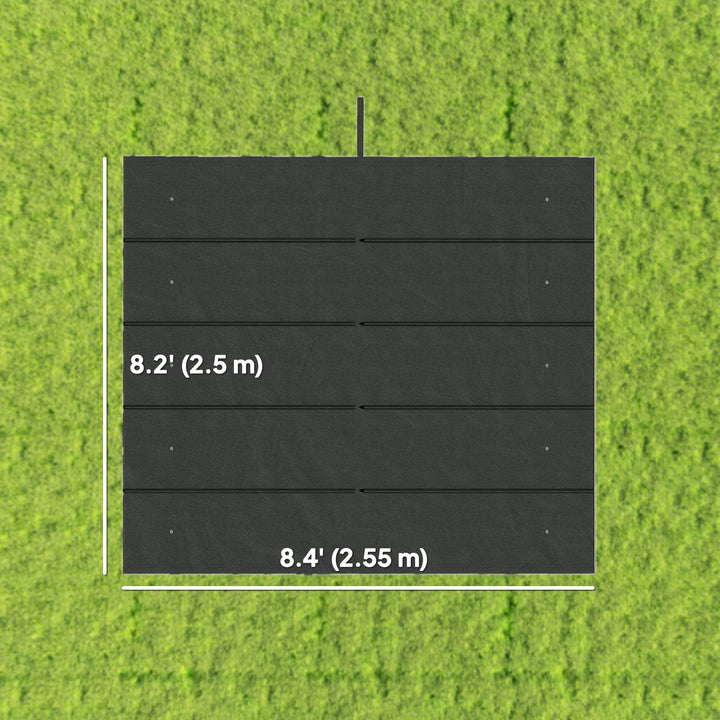 Outsunny 8.2' x 8.4' Retractable Pergola Canopy Replacement, Fit 10' x 10' Frame, Pergola Cover Replacement Top Only, Cream White