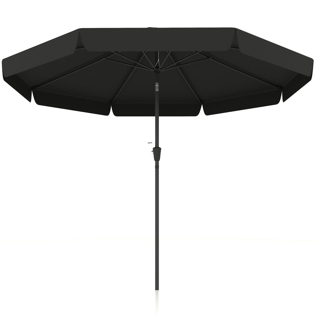 Outsunny 8.5 ft Outdoor Market Table Umbrella, Round Patio Umbrella with Tilt and Crank for Garden, Backyard, Deck, Wine Red