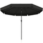 Outsunny 8.5 ft Outdoor Market Table Umbrella, Round Patio Umbrella with Tilt and Crank for Garden, Backyard, Deck, Wine Red