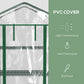 Outsunny 27" x 20" x 65" Portable Greenhouse with 4 Tier Shelves and Wheels, Outdoor Hot House Plant Flower Greenhouse, Steel Frame, Plastic Cover, Clear